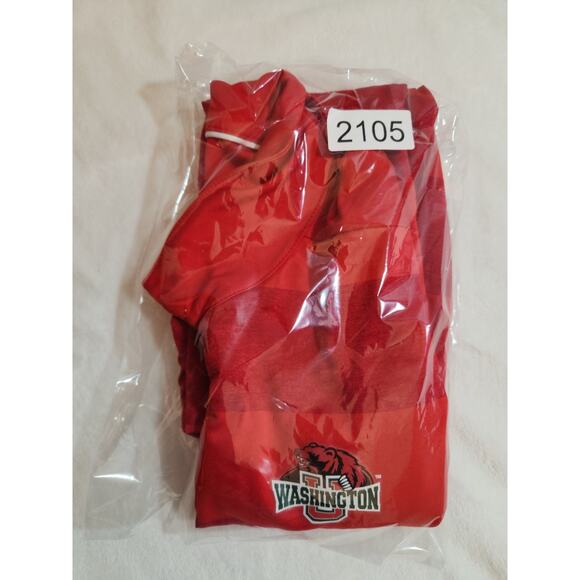 Washington University St Louis Bears Nike Polo Mens Large Red Striped Dri-Fit - Picture 13 of 13